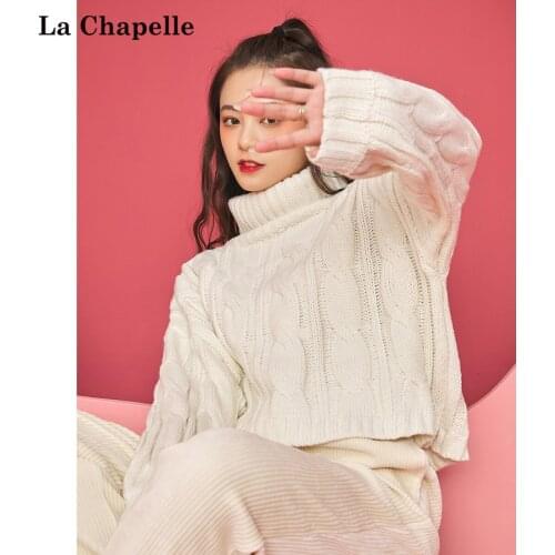 Autumn winter thickened loose high collar bottom twist sweater womens 2021 new versatile sweater