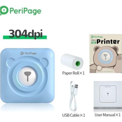 Peripage Portatil Bluetooth Mini Photo Printer Thermal Label Printer USB Wireless Pocket Printing Machine 304dpi Mobile Printer