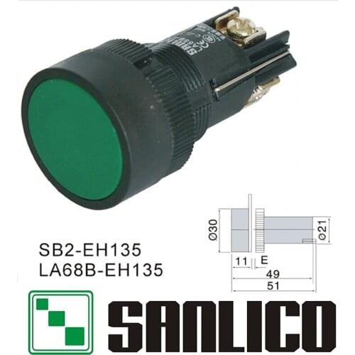Simple economical push button switch SB2(LA68B XB2)-EH135 self-locking type 22mm