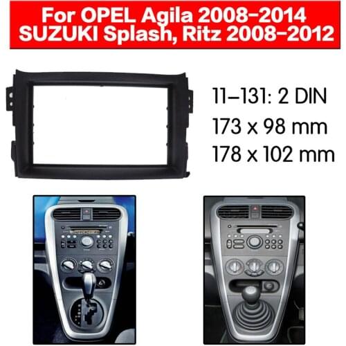 Radio Fascia for OPEL Agila 2008+/SUZUKI Splash, Ritz 2008+ Stereo Fascia Dash CD Trim Installation Kit 11-131