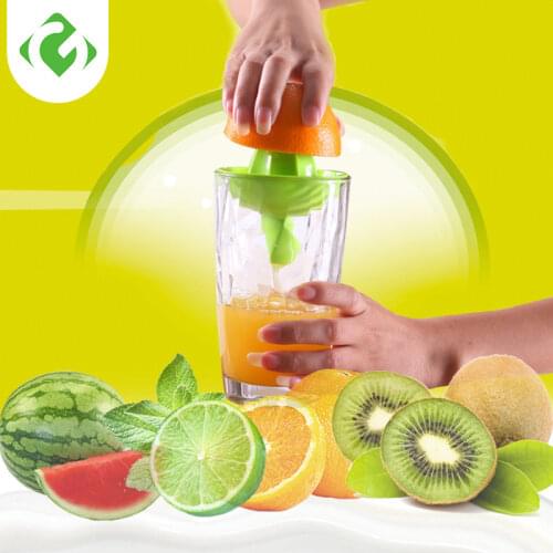 1Pc 2 In 1 Orange Lemon Juice Squeeze Tool Manual Juicer Portable Mini Fruit Juice Cup Squeezer with Funnel Kitchen Supplies