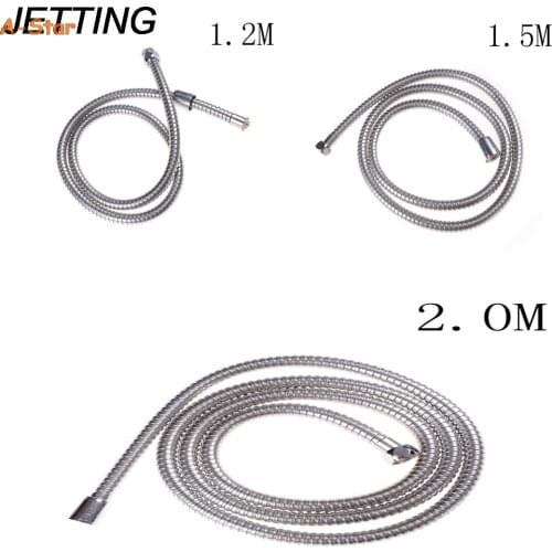 JETTING 1PCS 1.2M/1.5M/2M Shower Hose Bathroom Fixture Shower Head Hose Handheld Stainless Steel Bathroom Flexible Tube