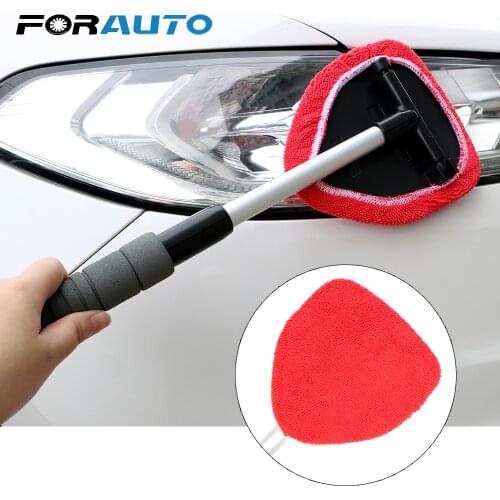 Telescopic Window Glass Cleaner Car Windshield Cleaning Brush Microfiber Car Window Cleaner Window Scraping Mist Eliminator