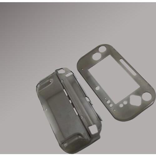 100 pcs a lot Plastic Clear Crystal ProtectiveShell Skin Case Cover For W-i-i U game pad&Games Dropship