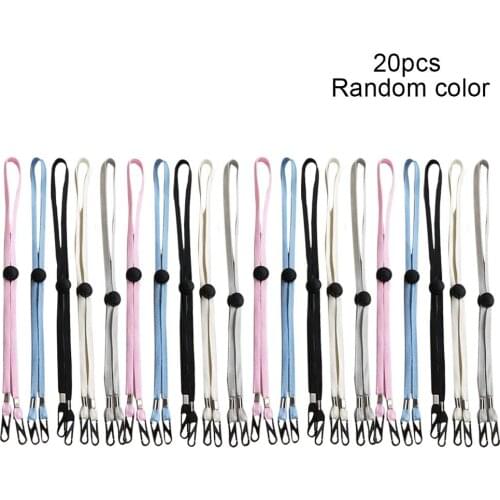 20Pcs 50cm Long Adjustable Face Cover Holder Hanging Neck Lanyard Windproof Anti Lost Rope Cords Face Cover Accessories