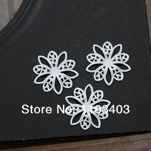 20PCS White Enameled brass Filigree Jewelry Connectors Setting Base Connector Finding 28mm (FILIG-EW-2)