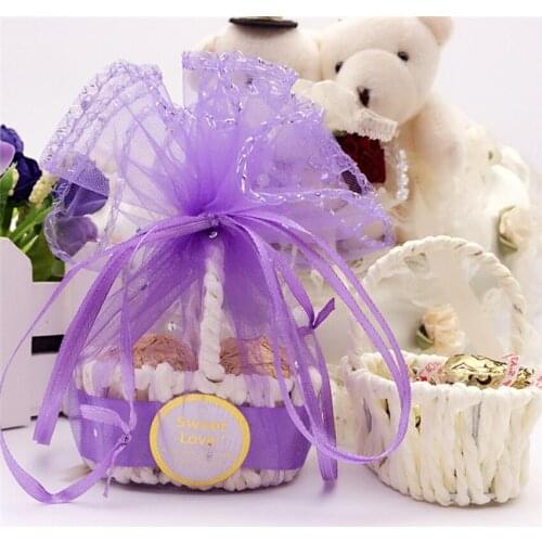 20Pcs/Bag Creative Personality Candy Box Rattan Craft Basket Gift Box Finished Yarn Bag Packaging Box Party Wedding Supplies