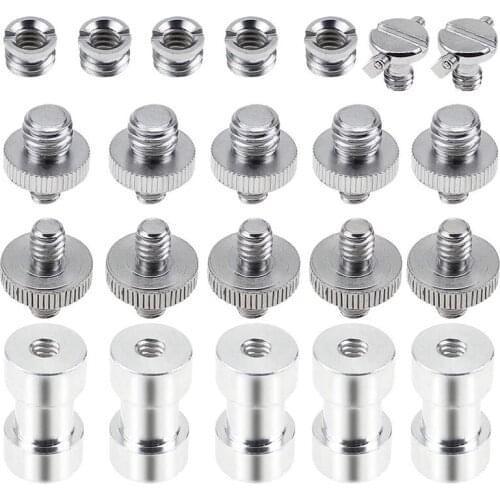 22PCS Camera Screw Converter Male Female Tripod Screw Thread Adapter Threaded Screw Converter Adapter Mount Set