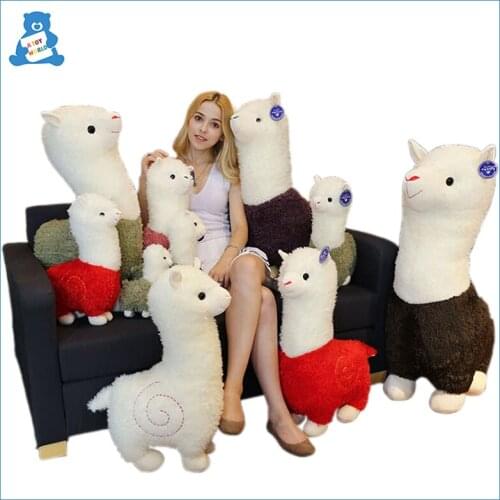 28-65CM Kawaii Alpaca Plush Toy Animal Soft Stuffed Plush Llama Dolls Office Chair Sleep Pillow Home Bed Decor Kids Girls Gift