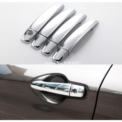 8pcs/set ABS Chrome Car Side Door Handle Cover Trim With SMART Keyhole For Nissan Qashqai 2015 2016 2017 2018 2019 Accessories