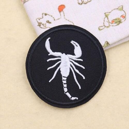 2PCS Animals Patches 3D Scorpion High Quality Embroidery Applique Iron on Patches for Clothing Accessories DIY Jacket Decor