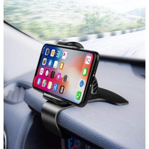 Car Phone Holder Universal Cell Phone GPS Car Dashboard Mount Phone Holder Stand Hud Clip On Cradle Phone Bracket For Xiaomi