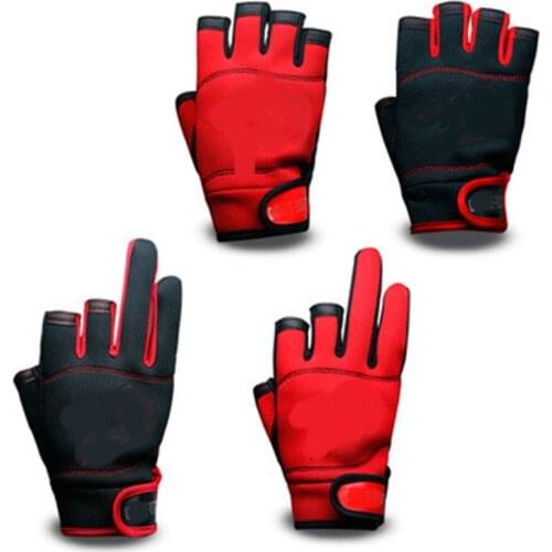 Free shipping High-qualityoutdoor breathable fishing gloves Half fingers cut water-proof sports gloves
