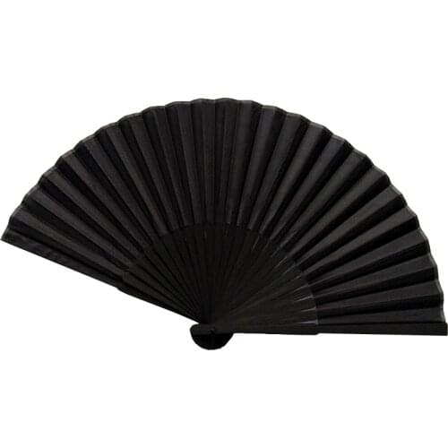 Chinese Style Black Hand Fold Fan Vintage Folding Fans Handmade Crafts Wall Decoration Relax Kit Dance Wedding Party Favor
