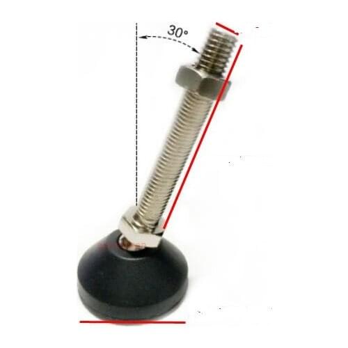 D100 M24 150mm Nylon universal adjustable foot pad Movable supporting leg Machine tool adjusting pin articula swivel feet cup