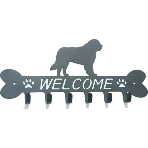 Key Holder for Welcome (6-Hook Rack) Decorative,Metal Hanger for Front Door, Kitchen,Store House,Work,Car,Vehicle Keys