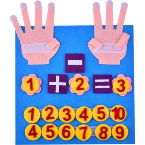 Kid Montessori Toys Felt Finger Numbers Math Children Counting Learning Toddlers Toys