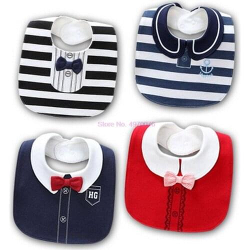 DHL 100pcs Baby Bibs Soft Baby Feeding Apron Cute Fox Burp Cloths Newborn Bandana Children Clothing Accessories Bibs