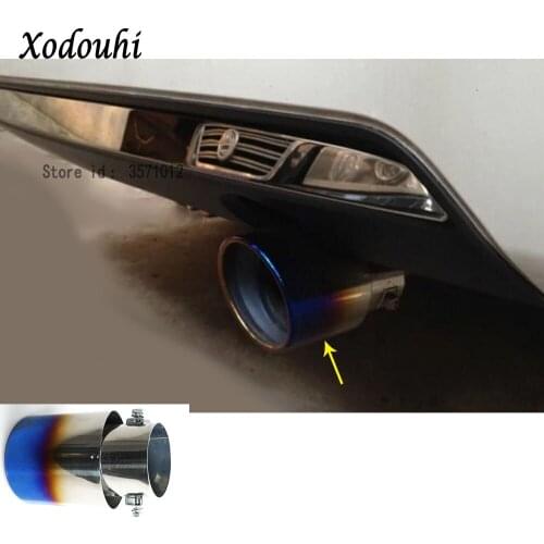 For Peugeot 301 2014 2015 2016 2017 car cover muffler exterior end pipe dedicate stainless steel exhaust tip tail outlet 1pcs