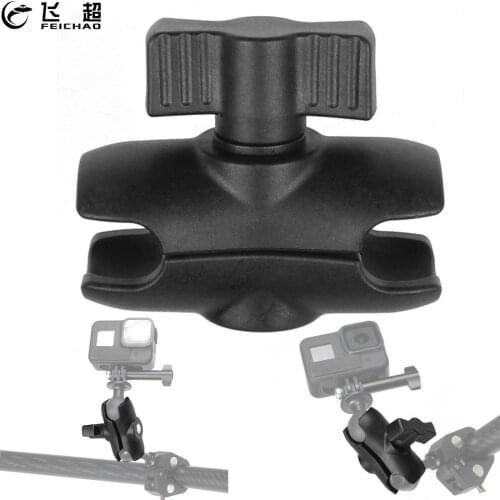 FEICHAO 6cm/9cm Double Socket Arm w/ M10 Screw Ball Head For Gopro Action Camera Bicycle Motorcycle Phone Holder Car Accessories