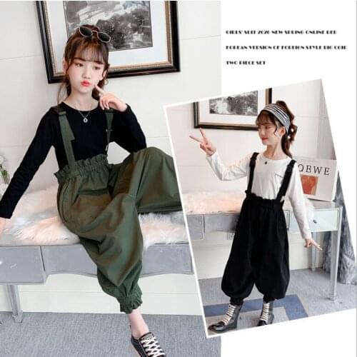 2021 Spring Teen Girls Clothing Long Sleeve T-shirts And Casual Pants 2 Pcs Sets Baby Girl Spring Clothes 6 8 10 12 Year