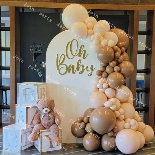 Balloons Garland Arch Kit Doubled Skin DIY Brown Wedding Decoration Baby Shower Birthday Party Decor Bridal Shower Supplies