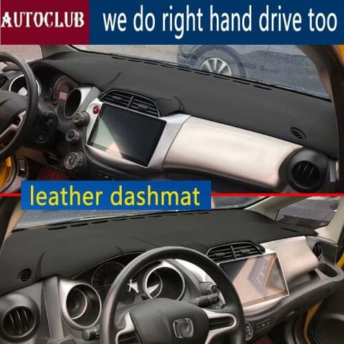 For Honda Fit Jazz 2008-2013 Leather Dashmat Dashboard Cover Pad Dash Mat SunShade Carpet Cover 2009 2010 2011 2012