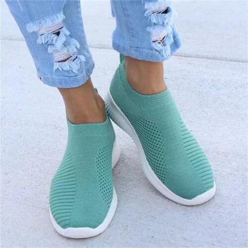 Women Vulcanized Shoes Women Sneakers Slip on Flats Shoes Women Loafers Plus Size 43 Walking Flat Zapatillas Mujer