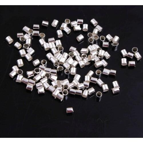 Chunky Shinny 10000pcs a lot 2MM Tube Crimp beads for Chunky Necklace Jewelry