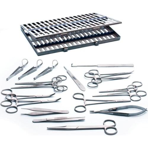 18 pieces German Feline Spay Pack kit set Spaying procedure surgery surgical instruments tools kit animal pet veterinary Scissor