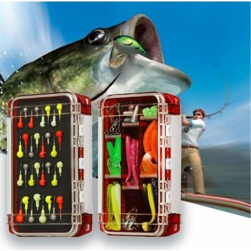 90Pcs/set Multi-function Fishing Baits Hooks Kit Fishing Tackle Box Lures Hook Bait Storage Case Fishing Tool Accessories