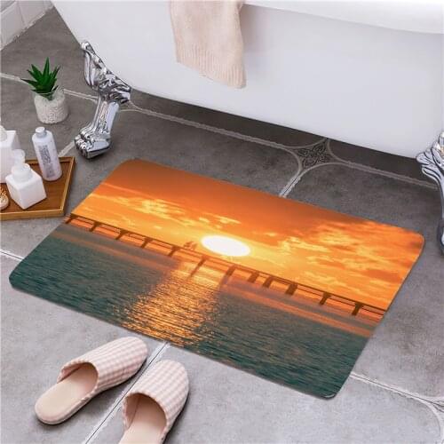Sunset Entrance Door Floor Mat Door Mat Rectangle Non-Slip Foot Pad Home Welcome Carpet For Hallway Bath Kitchen Doormat