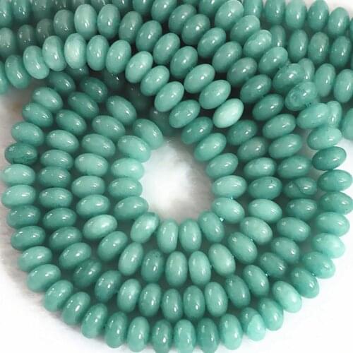 Natural Stone Blue Chalcedony Abacus Loose Beads 2X4mm 4X6mm 5X8mm Rondelle Jades Women Fashion Jewelry Making 15inch B169