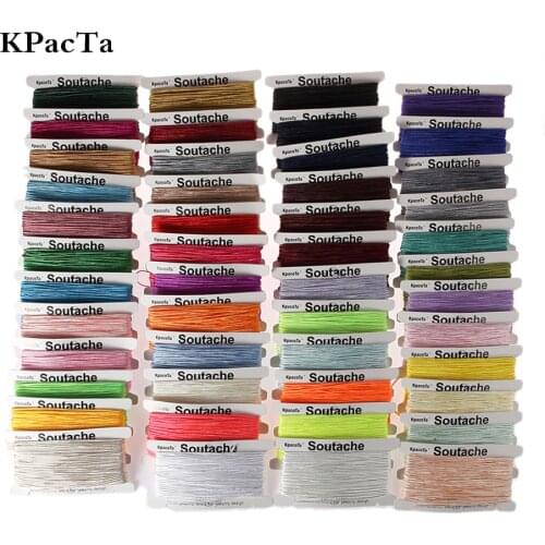 KPacTa Multiple Colour 34 Yard(31 meters) Chinese Soutach Colors Nylon Rope Snake Belly Cord DIY Jewelry Making Braided Material
