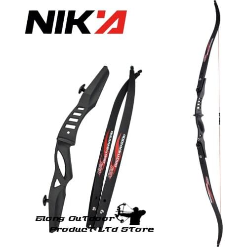 NIKA Takedown ILF Recurve Bow Archery 15-25 LBS Youth Beginner Child Game Bow Set Right Left Hand Black ET-2 Free Shipping