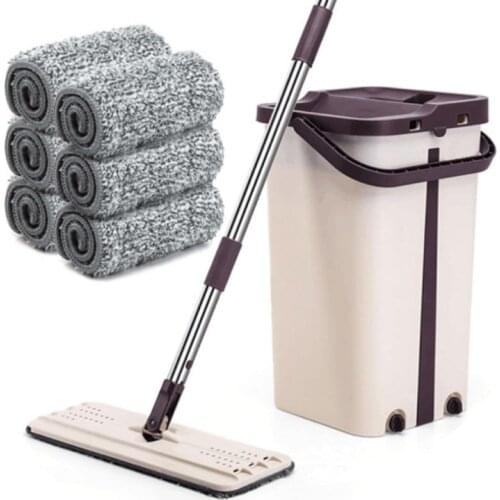 Newest Magic Automatic Spin Self Cleaning Lazy Mop Hand-Free Wringing Floors Flat Squeeze Mop with Bucket Home Cleaning Supplies