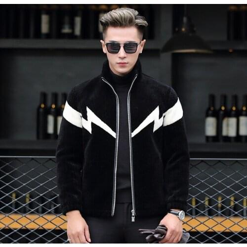 New sheep shearing Haining leather and fur integrated feather white duck down body-building man fur K9008P850