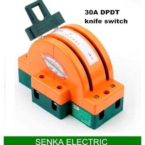 New type safe 2P double throw double pole knife switch porcelain change over switch HK11