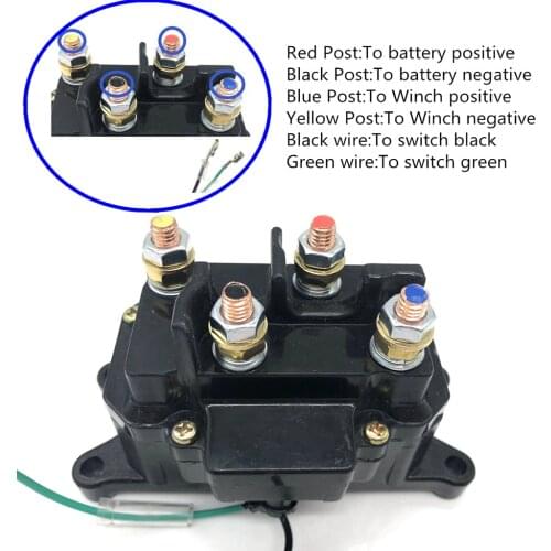 Replacement 12V 250A Solenoid Relay Contactor Winch Rocker Switch Thumb ATV