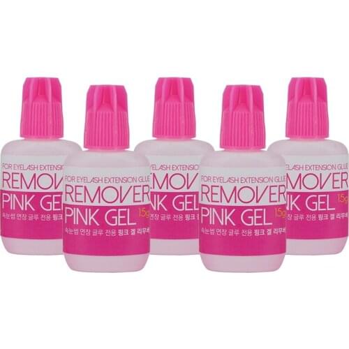 5pcs/lot Eyelash Glue Remover Adhesive Remover for False Eyelash Extension Makeup Remover Pink Gel Type