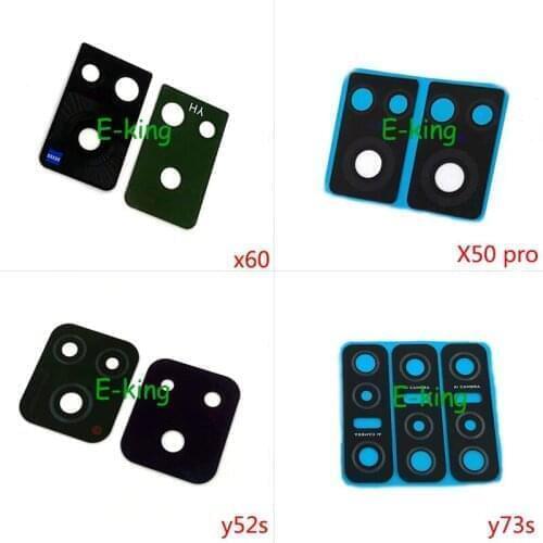 2PCS For Vivo X50 Pro X60 Y52S Y73S Rear Back Camera Glass Lens Cover With Ahesive Sticker