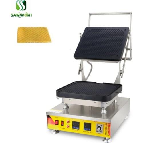 Electric wafer biscuit making machine ice cream wafer cone baker machine egg roll maker machine waffle cone shell baking machine