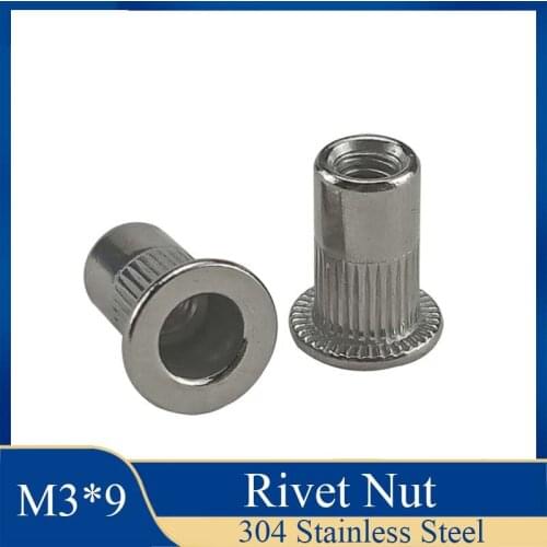 1Pcs M3*9 Rivet Nuts Rivnuts Blindnuts Nutserts Nuts Insert Rivet