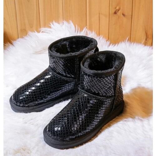 Snow Boots Woman Shoe 2020 Winter New Women Ankle Boot Fashion Flat Booties Sequin Ladies Cotton Shoes Botas feminina W20-13