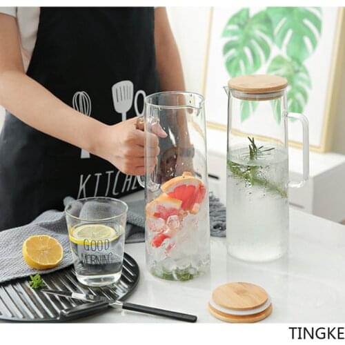 1.2 liter 1.5 liter clear glass carafe large capacity jug heat-resistant coffee pot with handle teapot