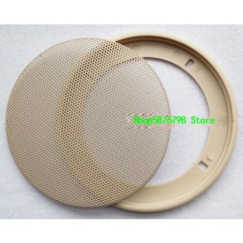 1pcs 4 "inch Beige car speaker grilles protection net cover decorative circle
