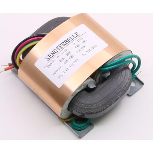 1pcs 50VA (50W) R-core audio transformer 0-115V*2 to dual 6V 9V 12V 15V 18V etc