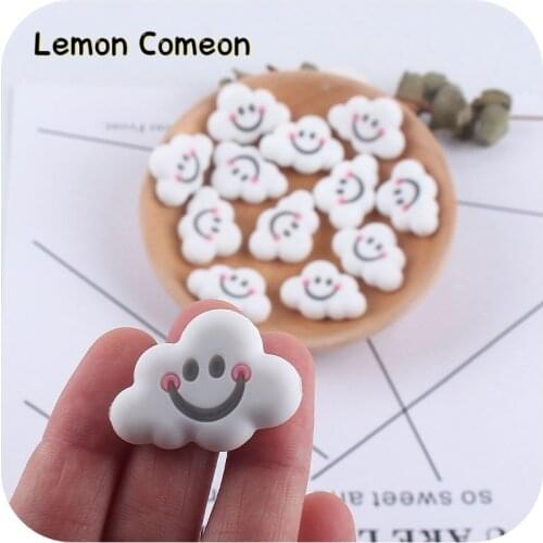 10Pcs Clouds Hedgehog Silicone Beads Cute Lemon Strawberry For DIY Jewerly Necklace Baby Pacifier Chain Molar Beads Accessories