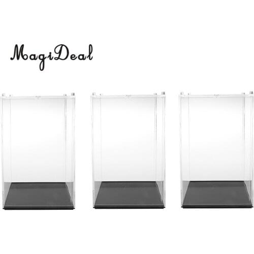 10x10x14cm Model Display Case Dustproof Protection Display Box For Model Figures Pack of 3