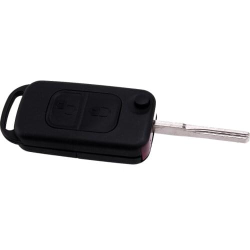 2 Button Flip Remote Key Shell Blade Fob Case Fit for Mercedes Benz A C E W168 W202 W203 W210 W461 Car Styling